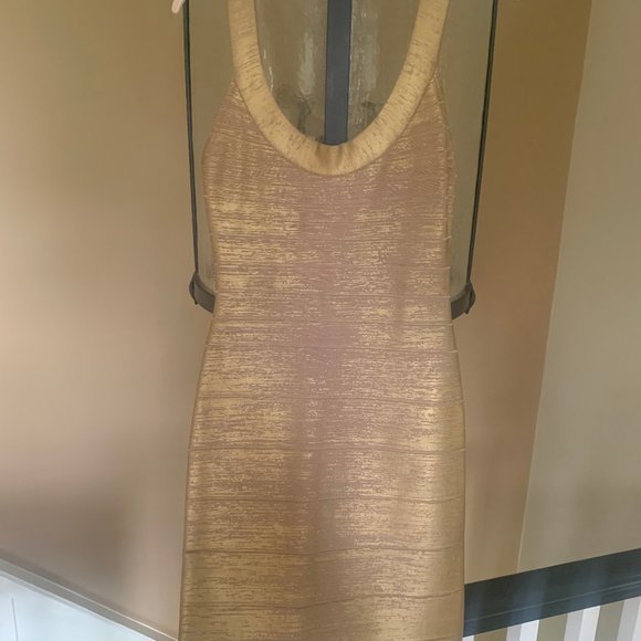 Herve Leger Rose Gold tank dress - Picture 2 of 7